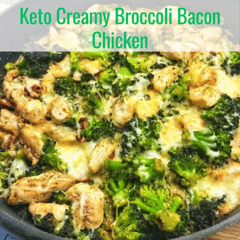Keto Creamy Broccoli Bacon Chicken Healthy Recipes